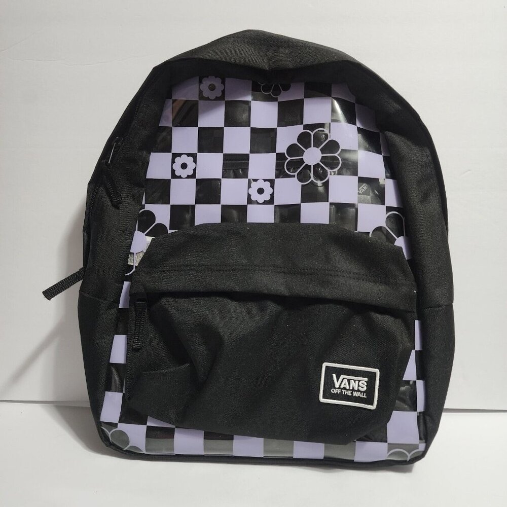 Vans See Thru Realm Backpack Sweet Lavender Checkerboard Floral VN0007BUC8B